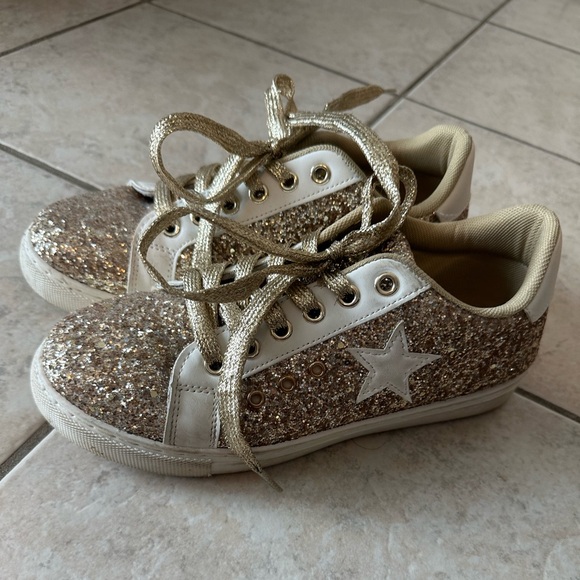Outwoods Shoes - Outwoods Gold Glitter Kids Sneakers